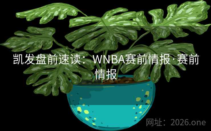 凯发盘前速读:WNBA赛前情报·赛前情报  第1张 凯发盘前速读:WNBA赛前情报·赛前情报  第1张